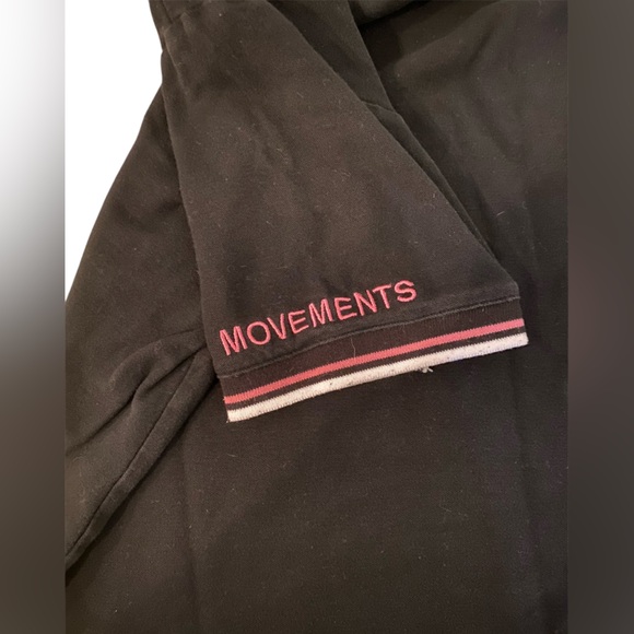 Movements Band Merch Black Polo Shirt with Pink Accents - Picture 3 of 8
